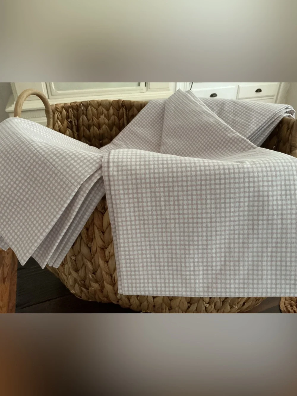 Vintage Wamsutta Gingham Bedsheet